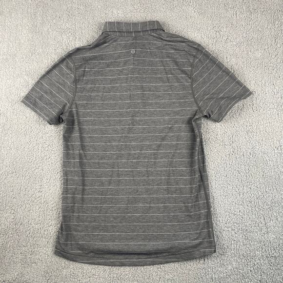 Lululemon Men’s Medium Gray Short Sleeve Polo Shirt - Picture 6 of 8